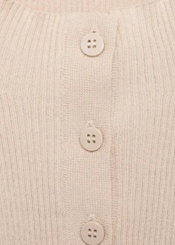 MANGO Topy*Prążkowany top z guzikami