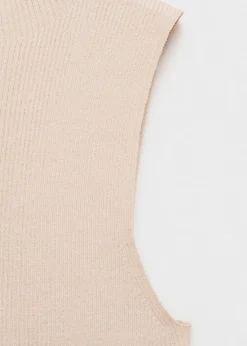 MANGO Topy*Prążkowany top z guzikami