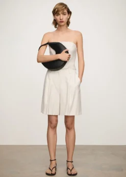 MANGO Krótkie Spodenki*Proste bermudy w paski