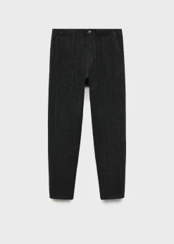 Dzieci MANGO Joggersy*Proste spodnie w jodełkę