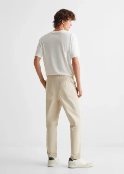 MANGO Spodnie*Proste spodnie z elastycznym pasem