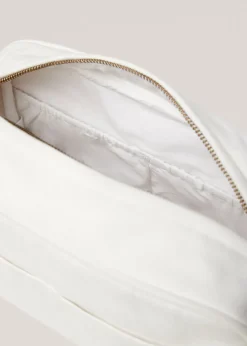 MANGO Akcesoria Łazienkowe*Prostokątna kosmetyczka z bawełny