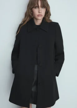 MANGO Płaszcze*Prosty płaszcz z guzikami