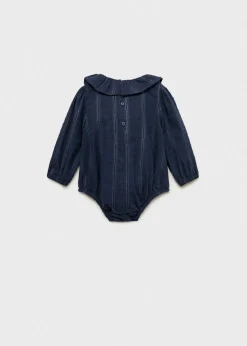 Dzieci MANGO Sukienki/pajacyki*Rampersy plumeti z kołnierzykiem babydoll