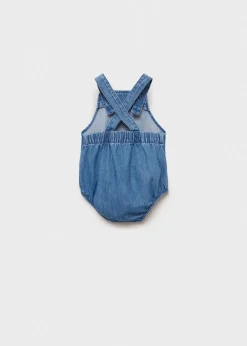 Dzieci MANGO Sukienki/pajacyki*Rampersy z bawełnianego denimu