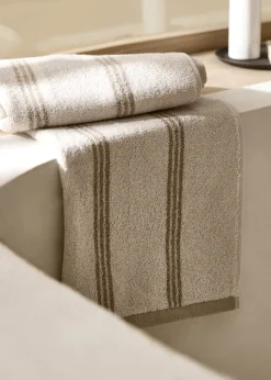 MANGO Ręczniki*Ręcznik do rąk z 100% bawełny w paski 50 x 90 cm