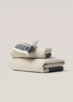 MANGO Ręczniki*Ręcznik do twarzy w paski z 100% bawełny 30 x 50 cm