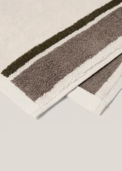 MANGO Ręczniki*Ręcznik do twarzy z 100% bawełny w paski 30 x 50 cm