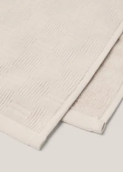 MANGO Ręczniki*Ręcznik do twarzy z wypukłym geometrycznym wzorem 100% bawełna 30x50 cm