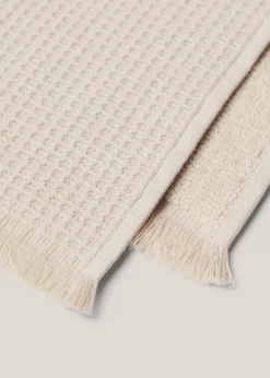 MANGO Ręczniki*Ręcznik plażowy z bawełny z gofrową teksturą i frędzlami