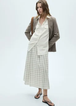 MANGO Spódnice*Rozkloszowana spódnica w kratkę