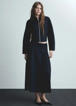 MANGO Spódnice*Rozkloszowana spódnica z zakładkami