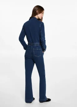 MANGO Sukienki I Kombinezony*Rozszerzany kombinezon jeansowy