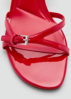 MANGO Buty*Sandały na obcasie z paskami i sprzączkami