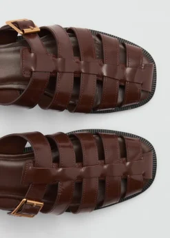 MANGO Buty|Akcesoria Skórzane*Sandały skórzane