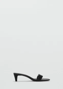 MANGO Buty|Akcesoria Skórzane*Sandały skórzane na obcasie