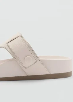 MANGO Buty|Akcesoria Skórzane*Sandały skórzane ze sprzączką