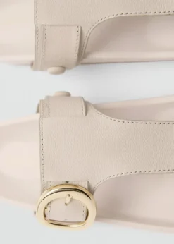 MANGO Buty|Akcesoria Skórzane*Sandały skórzane ze sprzączką