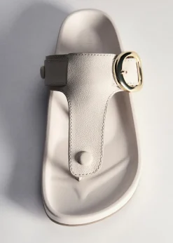 MANGO Buty|Akcesoria Skórzane*Sandały skórzane ze sprzączką