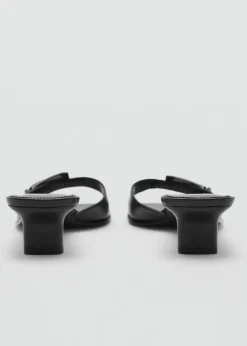 MANGO Buty|Akcesoria Skórzane*Sandały skórzane ze sprzączką