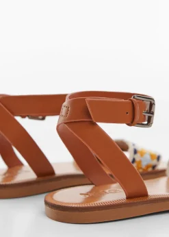Dzieci MANGO Buty*Sandały z haftowanym paskiem