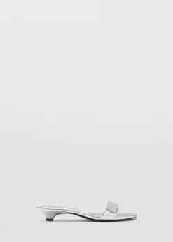 MANGO Buty*Sandały z metalicznych pasków