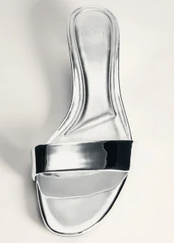 MANGO Buty*Sandały z metalicznych pasków