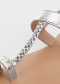 Dzieci MANGO Buty*Sandały z metalicznych pasków