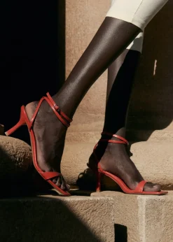 MANGO Buty*Sandały z paskami na obcasie