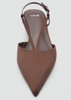 MANGO Buty*Satin kitten shoe with straps