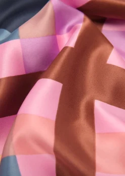 MANGO Szaliki I Chusty*Satynowa apaszka w kratę