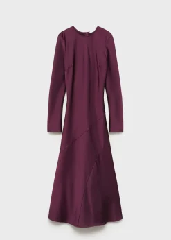 MANGO Sukienki I Kombinezony*Satynowa sukienka z dekoracyjnymi szwami