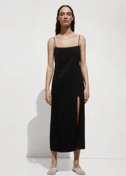 MANGO Sukienki I Kombinezony*Satynowa sukienka z rozcięciem