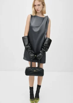 MANGO Sukienki I Kombinezony*Satynowa sukienka z węzłem