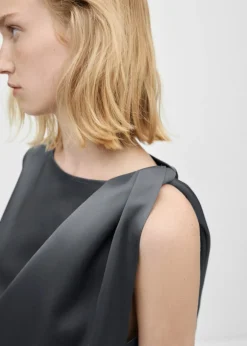 MANGO Sukienki I Kombinezony*Satynowa sukienka z węzłem