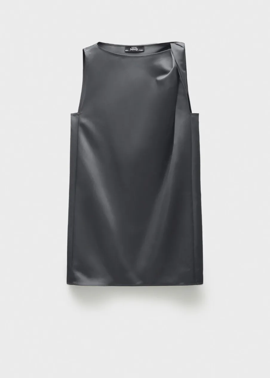 MANGO Sukienki I Kombinezony*Satynowa sukienka z węzłem