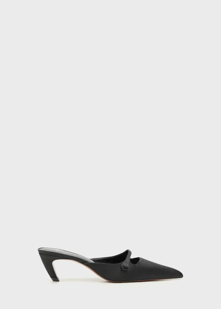 MANGO Buty*Satynowe buty na obcasie typu kaczuszka