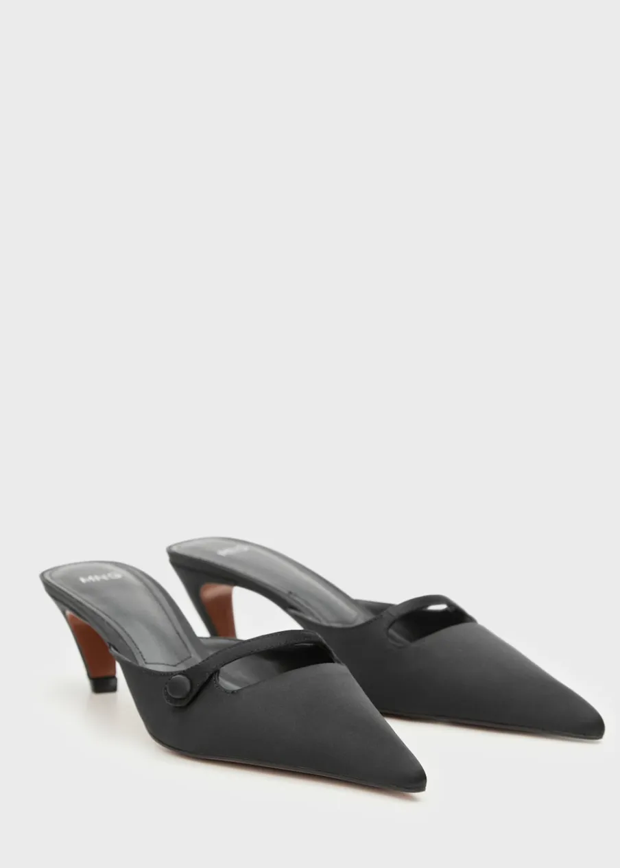 MANGO Buty*Satynowe buty na obcasie typu kaczuszka