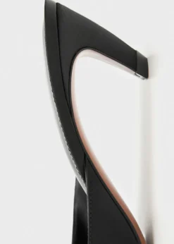 MANGO Buty*Satynowe buty na obcasie typu kaczuszka