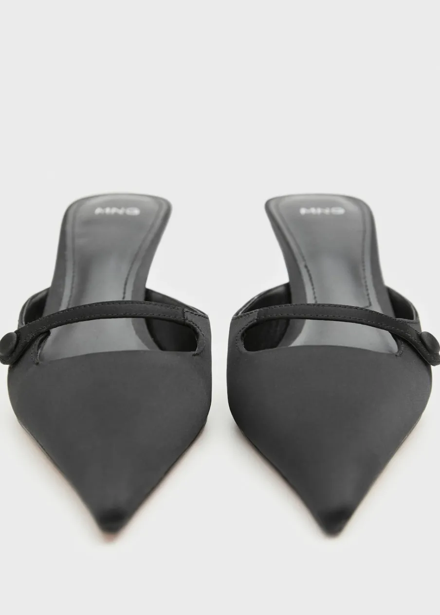 MANGO Buty*Satynowe buty na obcasie typu kaczuszka
