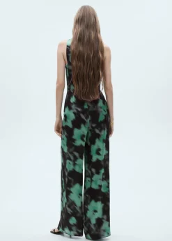 MANGO Sukienki I Kombinezony*Satynowy kombinezon z kwiatowym nadrukiem
