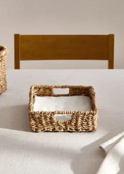 MANGO Przedmioty Do Dekoracji Salonu|Akcesoria Stołowe*Serwetnik z naturalnych włókien