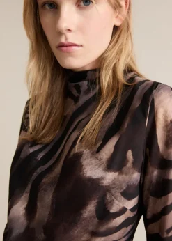 MANGO Sukienki I Kombinezony*Short satin animal print dress