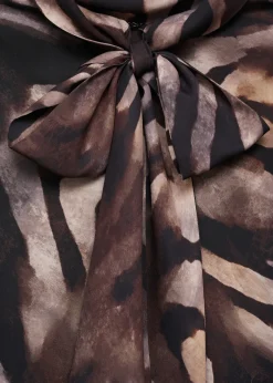 MANGO Sukienki I Kombinezony*Short satin animal print dress