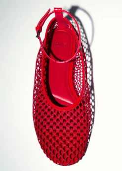 MANGO Buty*Siatkowe baleriny z paskiem na sprzączkę