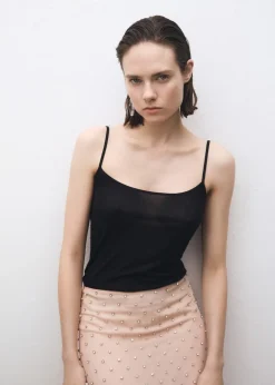 MANGO Topy*Silk top with thin straps