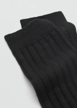 MANGO Więcej Akcesoriów*Skarpetki z mieszanki wełny w prążki