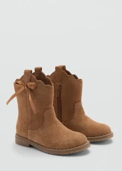 Dzieci MANGO Buty*Skórzane botki cowboy