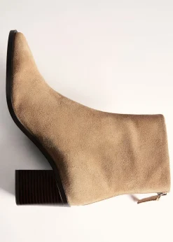 MANGO Akcesoria Skórzane*Skórzane botki na obcasie