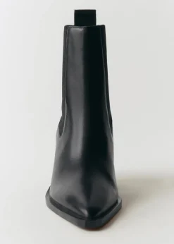 MANGO Buty|Akcesoria Skórzane*Skórzane botki w szpic